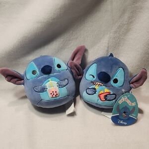 Disney Stitch Squishmallows Plush Set - Blue and Purple